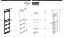 Columna de limpieza NEO SYSTEM para módulo 150mm, equipada con 5 cestos, guías sincronizadas y cierre suave. Acabado Grafito. - Ítem1