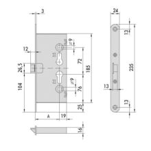 Cerradura cortafuego CISA modelo 43000 - Ítem2