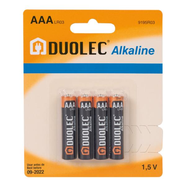 Pila alcalina Duolec AA LR06 1,5 V. 4 unid.