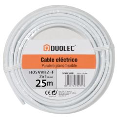 Cable eléctrico plano 25 mt DUOLEC UNE H05VV-H2-F - Ítem