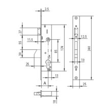 CERRADURA EMB. C.MET. M.4021.20 MM CISA - Ítem1