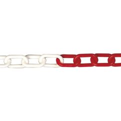 Cadena plástico EHS rojo/blanco