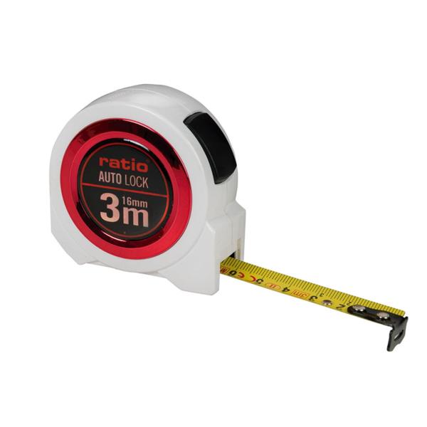 Flexómetro RATIO AUTO LOCK 3m x 19mm