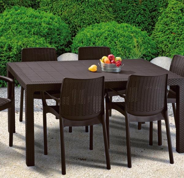 Conjunto de jardín MELODY mesa+4 sillas