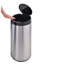 Poubelle à ouverture automatique HABITEX inox/noir - Item1