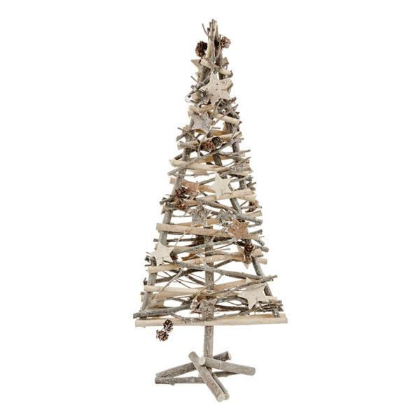 Arbol de Navidad de madera natural altura 57 cm