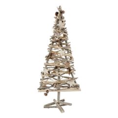 Arbol de Navidad de madera natural altura 57 cm