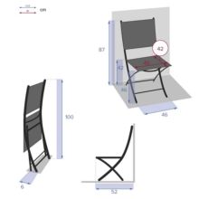 Conjunto de mesa + 4 sillas Azua-Modula gris - Item6