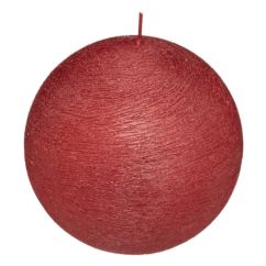 6 velas decorativas bola roja 10cm