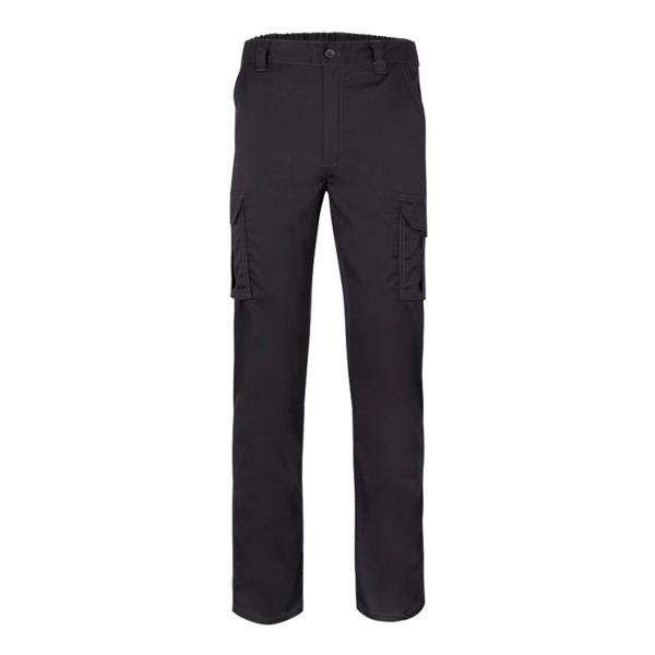 Pantalon multipoches VELILLA Stretch Noir en polyester, coton et fibre