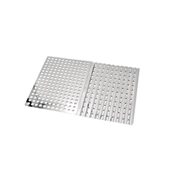 Set 2 rejillas acero para BBQ 23x20 cm