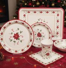 Plateau de Noël en carton 25 x 34 cm, 2 unités - Item1