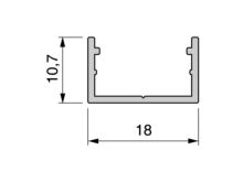 Perfil aluminio para tiras led en superficie - Ítem1