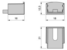 Accesorios de remate perfil aluminio de superficie - Ítem1