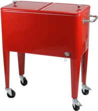 Nevera vintage con ruedas Alaska 56 L roja - Ítem4