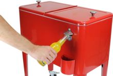 Nevera vintage con ruedas Alaska 56 L roja - Ítem2