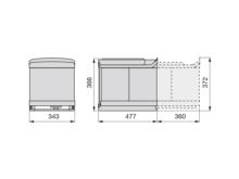 Poubelle extraction automatique (3 conteneurs) - Item1