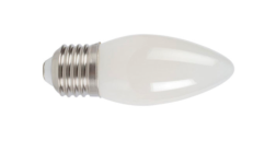 Bombilla con filamento Led vela opal DUOLEC E27 luz cálida 4W