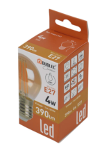 Bombilla con filamento Led mini globo vintage DUOLEC E27 luz cálida 4W - Item1
