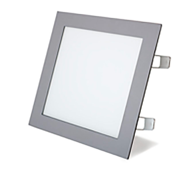 Aplique cuadrado empotrable LED DUOLEC Oporto 14.5x14.5 cm cromo mate