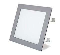 Aplique cuadrado empotrable LED DUOLEC Oporto 14.5x14.5 cm cromo mate