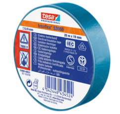 Cinta aislante TESA Tesaflex 53988 19 mm x 20 m color azul