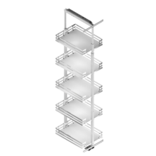 Columna extraíble FLAT. Frontal 450mm. Altura regulable 1600/2000mm. 5 cestas. - Ítem1