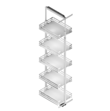 Columna extraíble FLAT. Frontal 450mm. Altura regulable 1600/2000mm. 5 cestas. - Ítem1