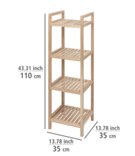 Etagère à poser 4 niveaux bois FSC® Acina 35x110x35 cm - Item3