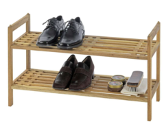 Meuble à chaussures, étagère à chaussures bois, Norway, 69x40.5x27 cm 2 étagères, empilable - Item