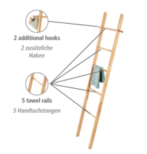 Escalera toallero Norway - madera maciza de nogal toallero - Ítem2