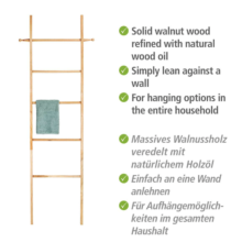 Escalera toallero Norway - madera maciza de nogal toallero - Ítem3