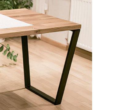 Juego de 2 patas de mesa AN 710x580x75mm. color negro mate