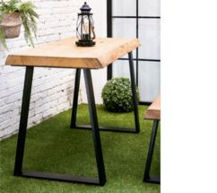 Lot de 2 pied de table AP 710x580x75 noir mat