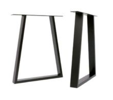 Lot de 2 pied de table AP 710x580x75 noir mat - Item1