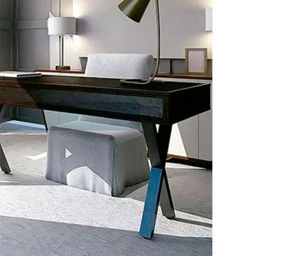 Lot de 2 pieds en forme de X pour table basse, 400 x 320 mm, noir mat