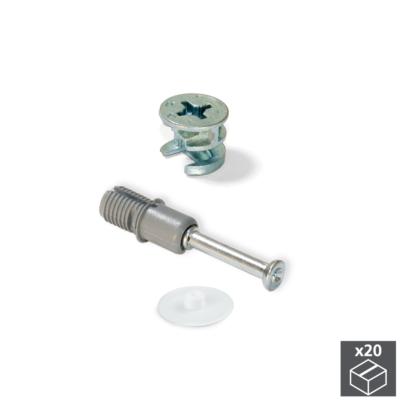 Kit de excéntricas T15 Emuca con pernos Fit para tablero 16 mm