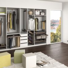 Kit de guía y cajón de alambre Moka Emuca para módulo 600mm en acabado