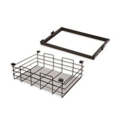 Kit de guía y cajón de alambre Moka Emuca para módulo 600mm en acabado