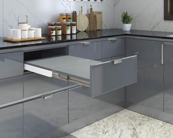 Guías Telescópicas para Mesa Oculta Plegable con Frente