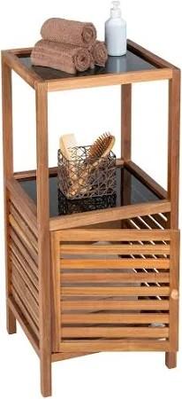 Meuble Fondi en bois d'acacia à une porte, 39,5 x 35,5 x 86 cm, WENKO