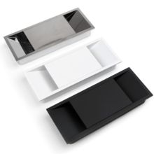 Emuca Passe-câbles table, rectangulaire, 152 x 61 mm, pour encastrer, Plastique, Blanc - Item3