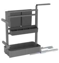 Organizador extraible bajo Neosystem grafito con cierre suave. Puerta 400mm. - Ítem1