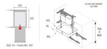 Organizador extraible bajo Neosystem grafito con cierre suave. Puerta 400mm. - Ítem2
