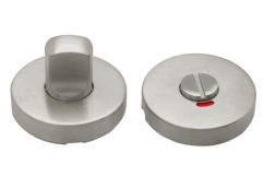 set WC rosace de condamnation avec rosace ronde pour porte intérieur, diamètre 50 mm, zamak, Nickel satiné, 2 un