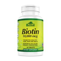 Biotina 10.000 mcg Alfa Vitamins | 60 cápsulas