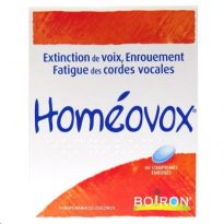 Boiron Homeovox tratamiento homeopático molestias de garganta y afonía 60 comprimidos