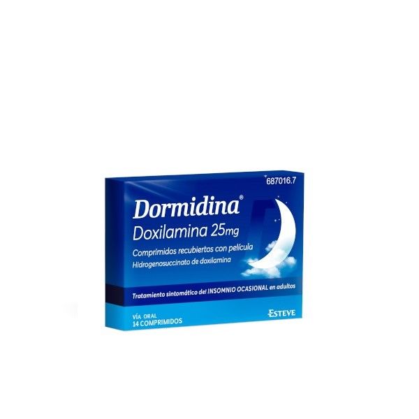 Dormidina 25MG 14 Comprimidos | Farmacia Galeno