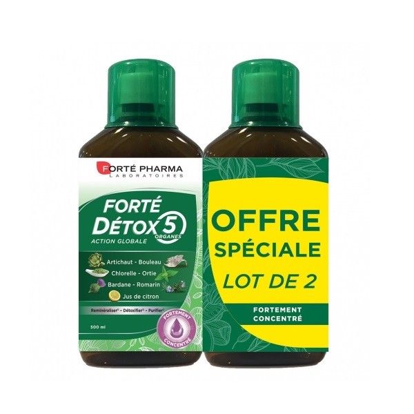 Forte Pharma Turbo Detox 5 Órganos 2x500ml I Farmacia Galeno