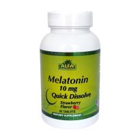 Melatonina 10mg Quick Dissolve descanso inmediato sabor fresa AlfaVitamins | 60